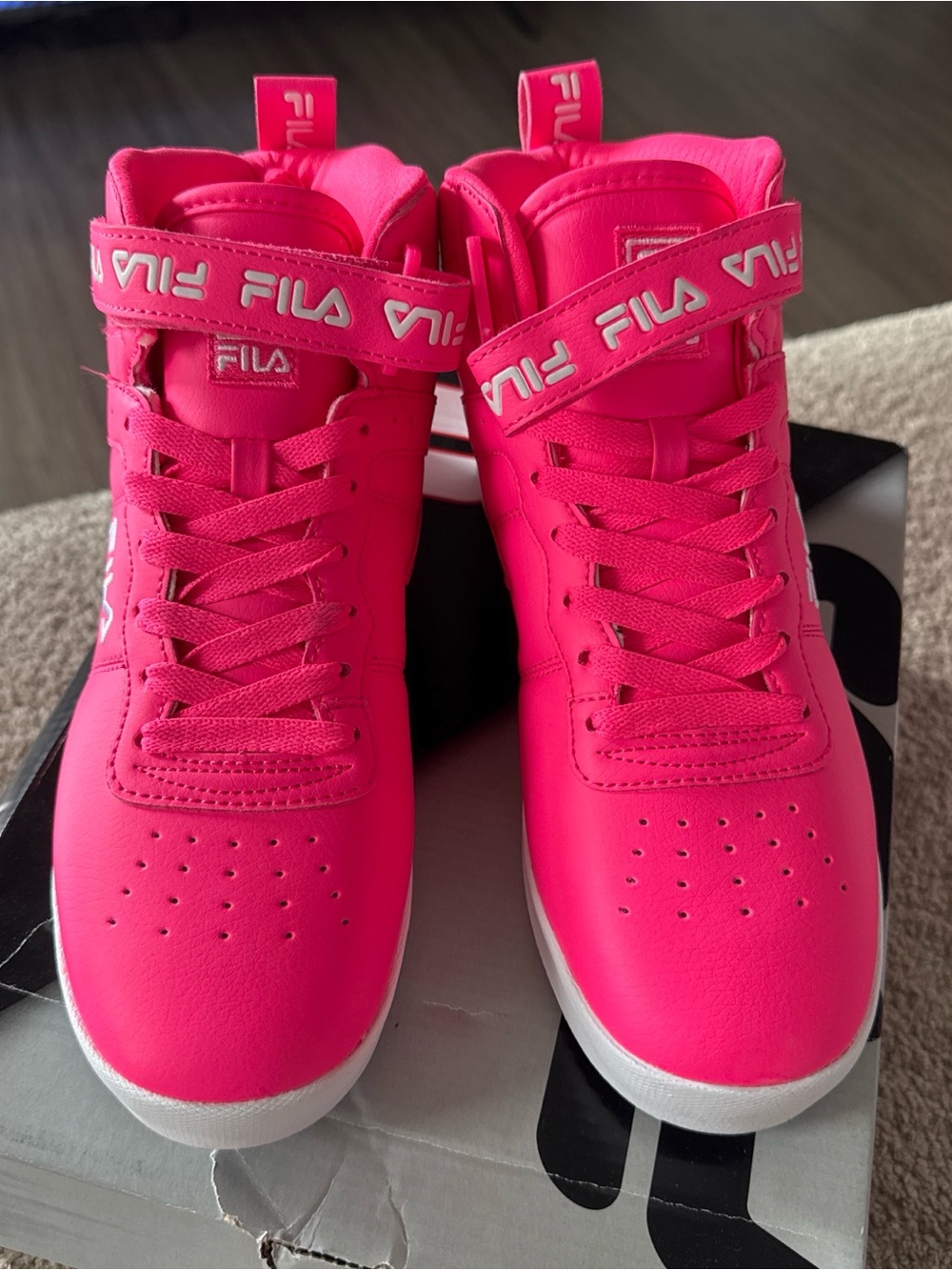 FILA Women's High-Top Sneakers in Hot Pink